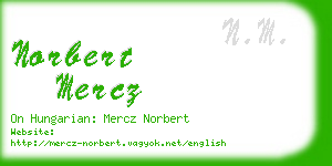 norbert mercz business card